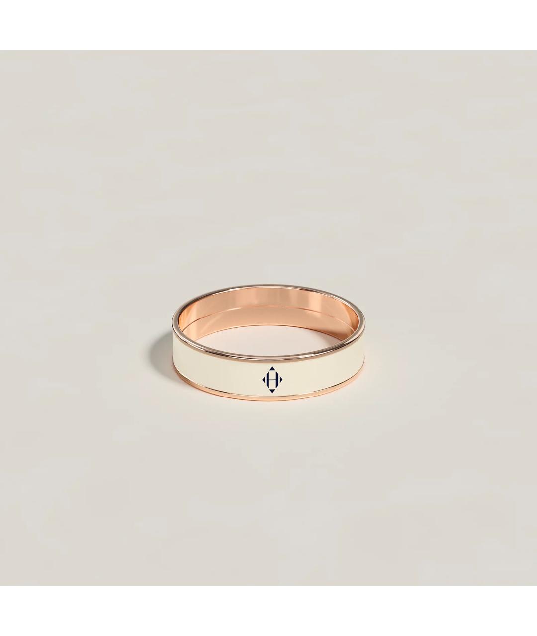 HERMES Бежевое металлическое кольцо, фото 9