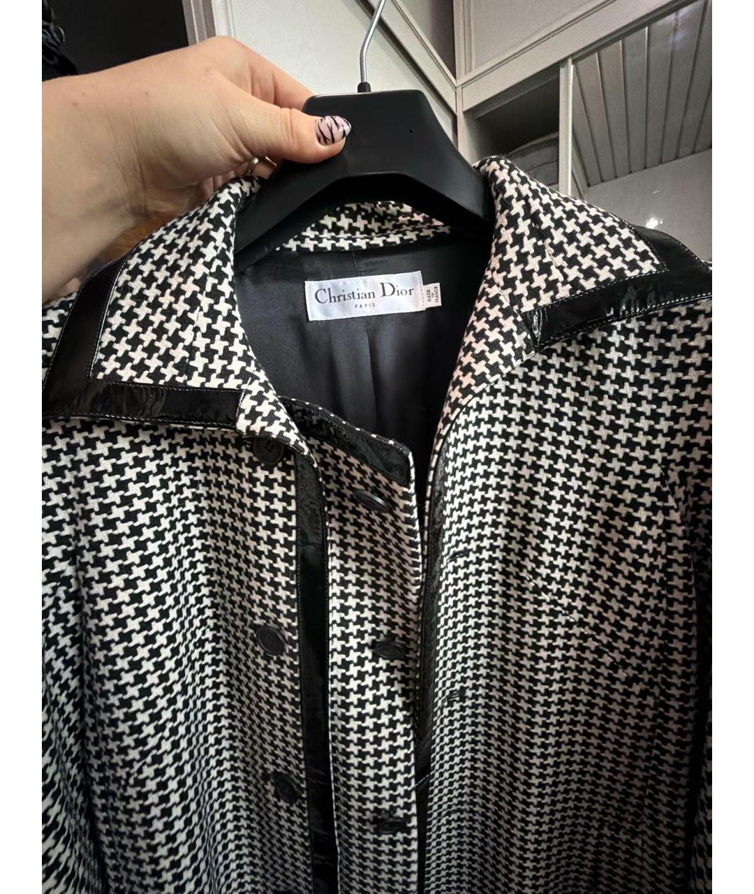 CHRISTIAN DIOR Черное шерстяное пальто, фото 4