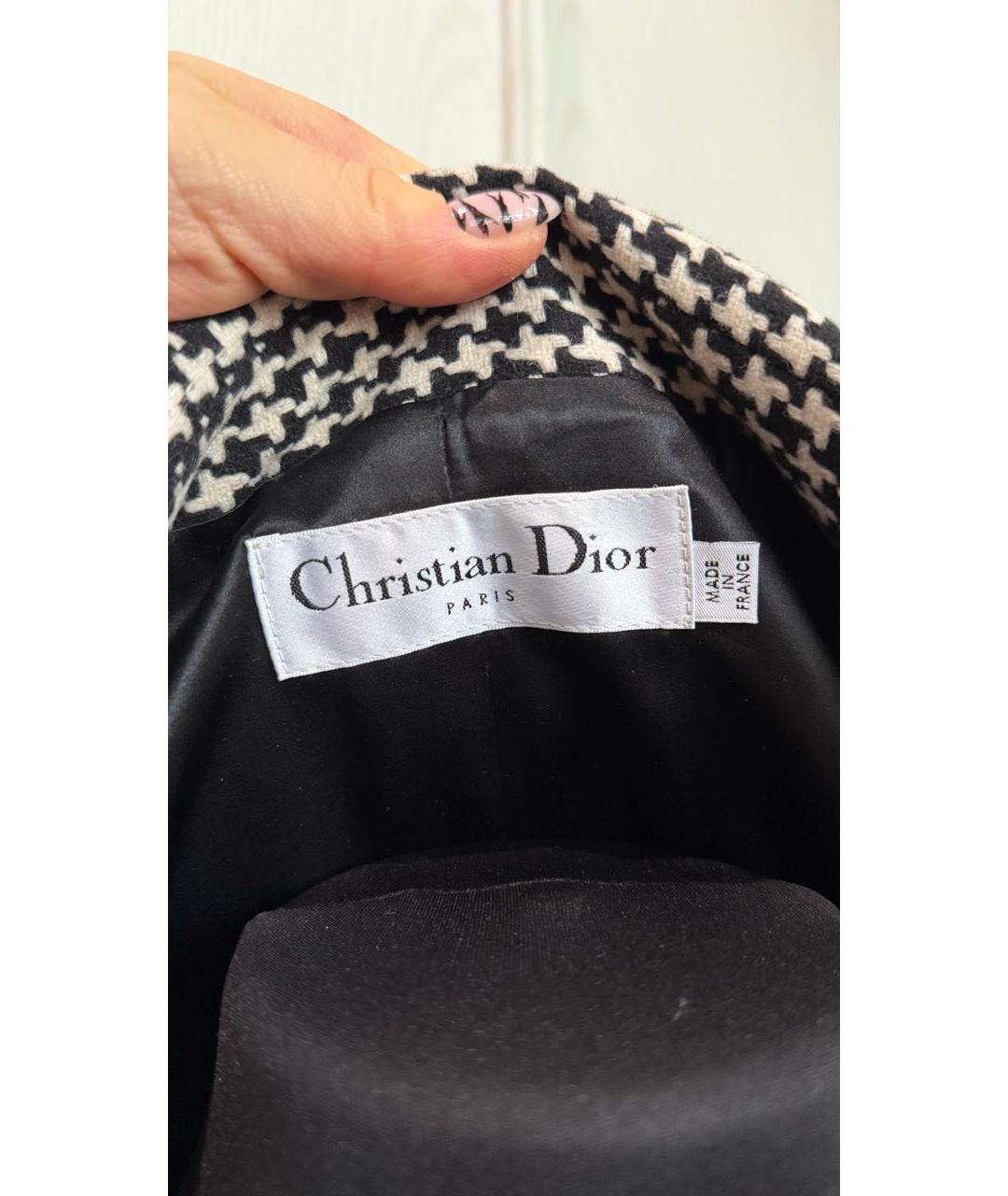 CHRISTIAN DIOR Черное шерстяное пальто, фото 3