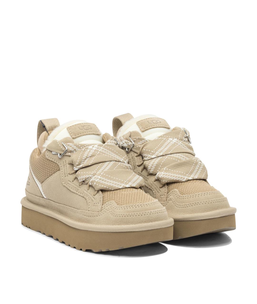 UGG AUSTRALIA Бежевые замшевые кроссовки, фото 2