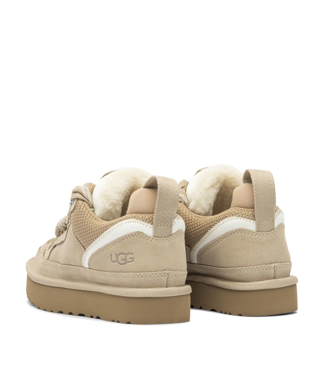 UGG AUSTRALIA Бежевые замшевые кроссовки, фото 4