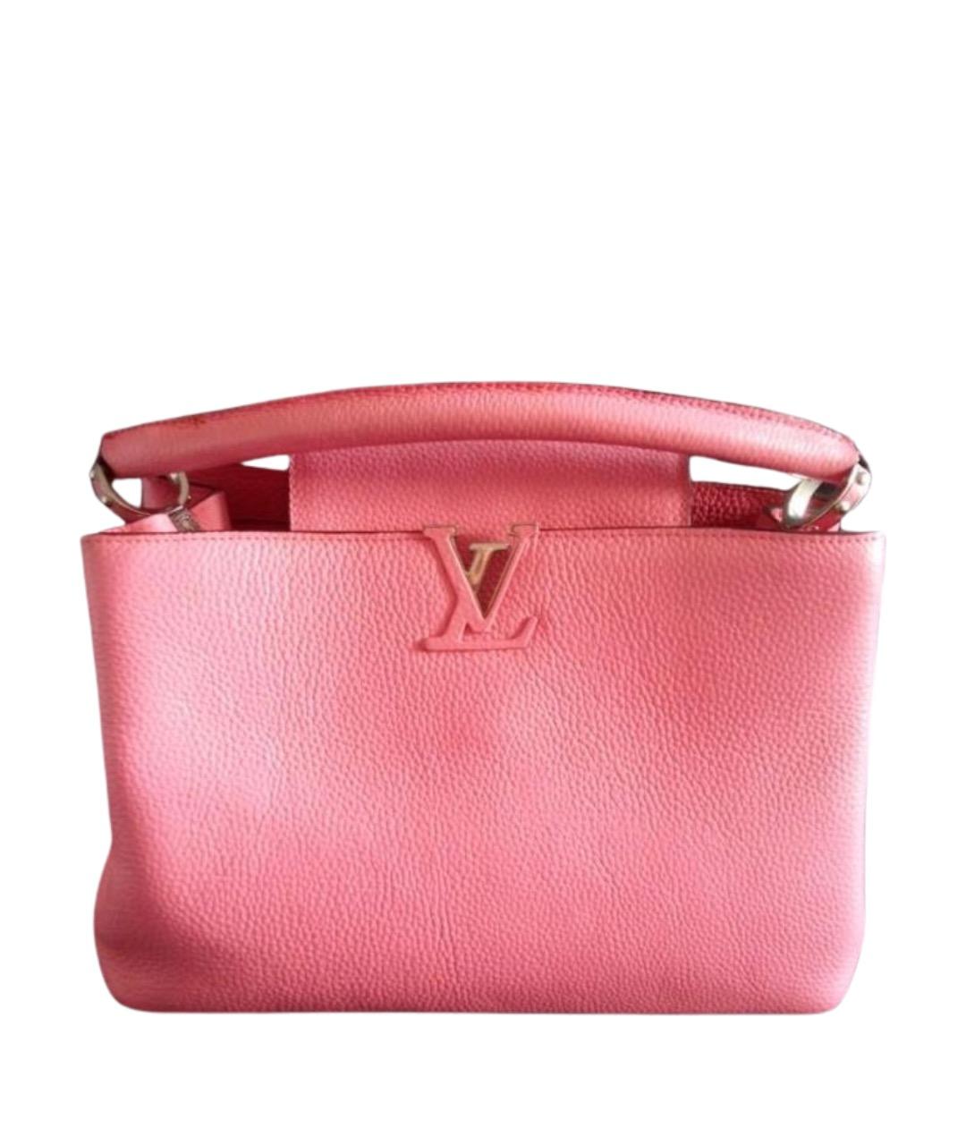 LOUIS VUITTON Розовая кожаная сумка с короткими ручками, фото 1