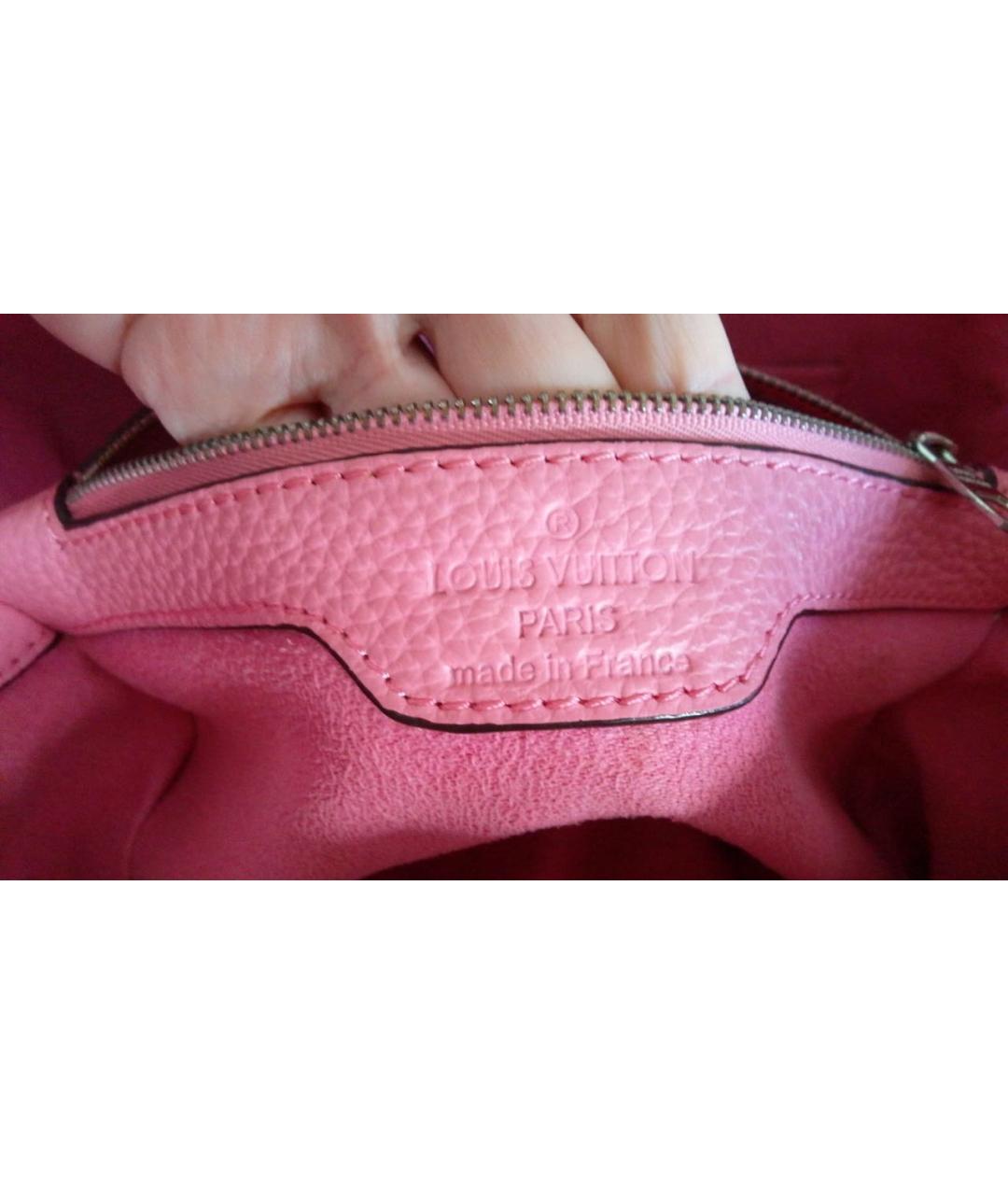 LOUIS VUITTON Розовая кожаная сумка с короткими ручками, фото 4