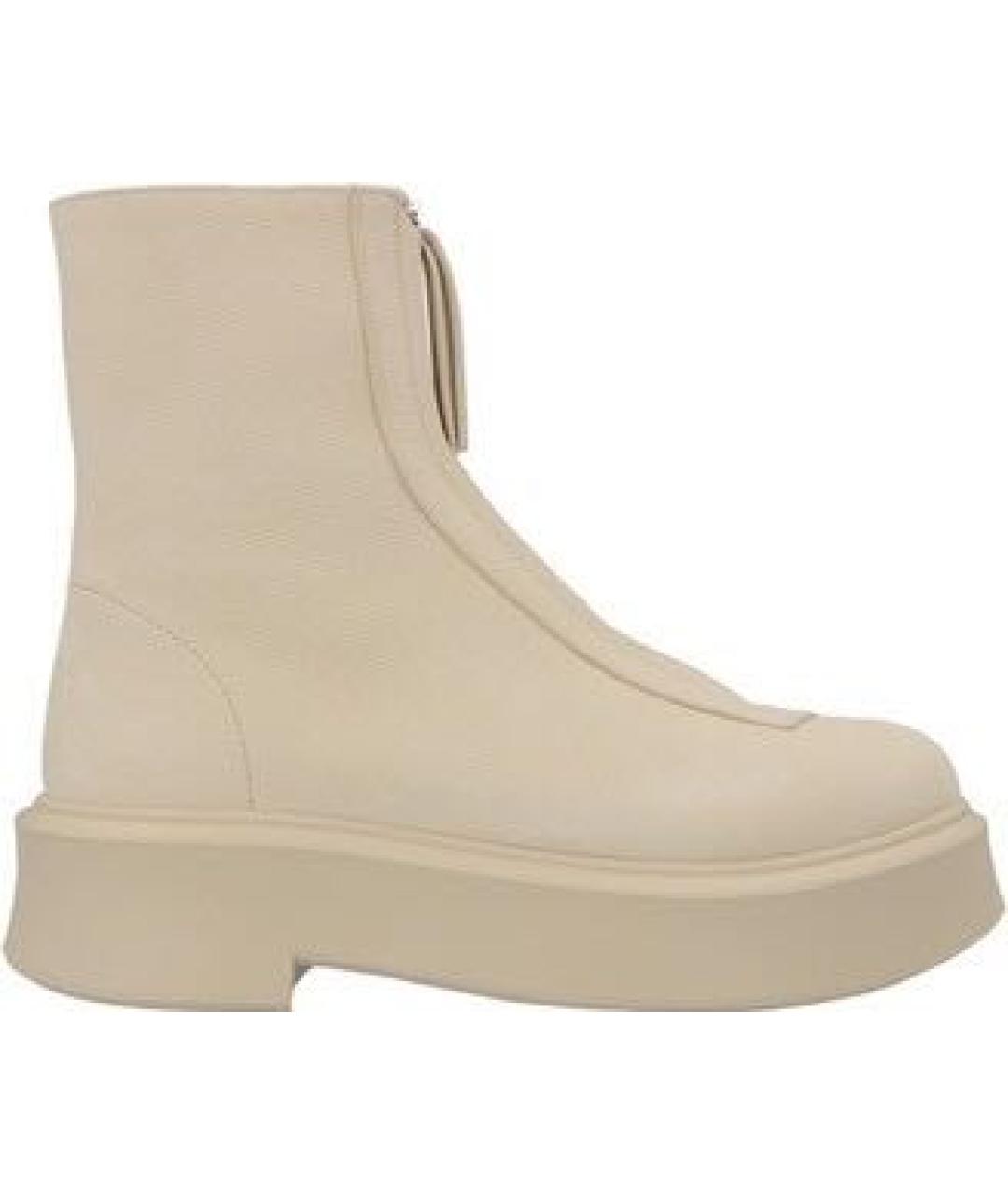 THE ROW Бежевые нубуковые полусапоги, фото 1