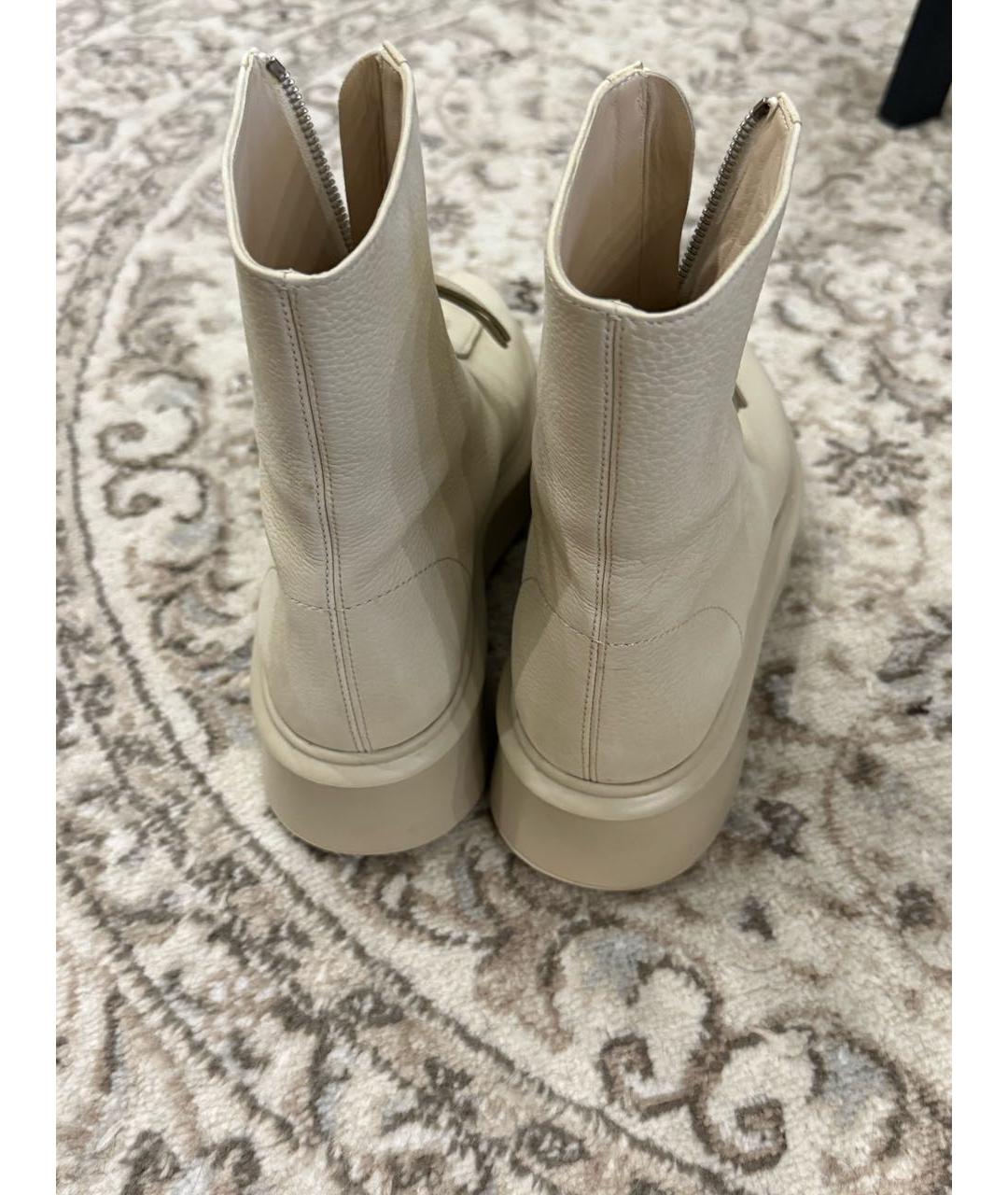 THE ROW Бежевые нубуковые полусапоги, фото 4