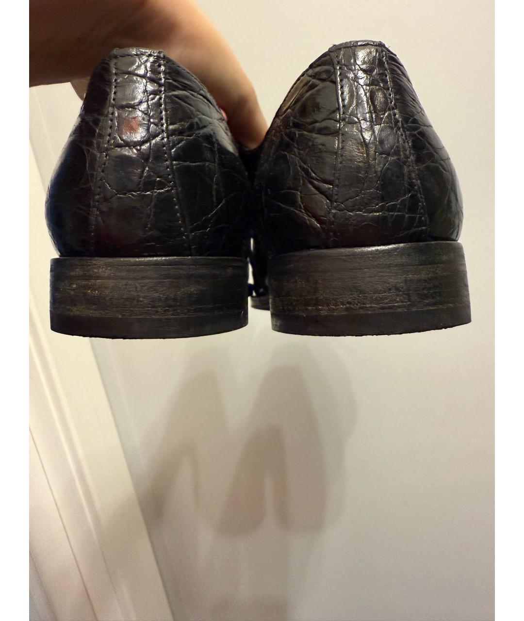 FERRAGAMO Черные туфли из экзотической кожи, фото 7