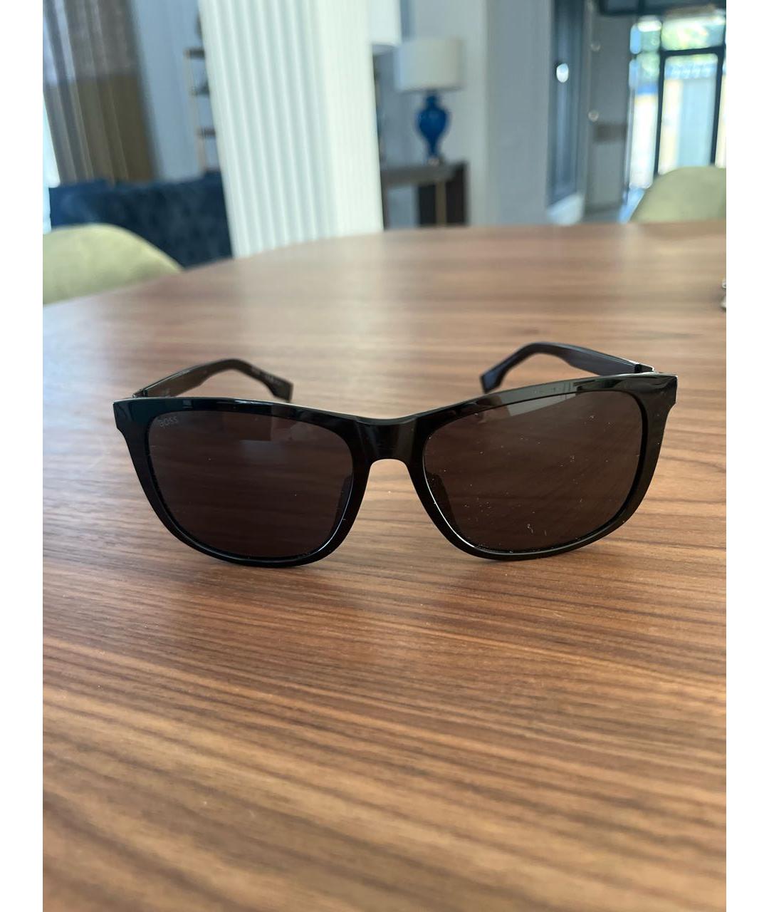 HUGO Черные пластиковые солнцезащитные очки, фото 9