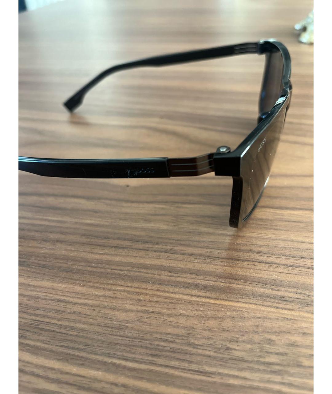 HUGO Черные пластиковые солнцезащитные очки, фото 3