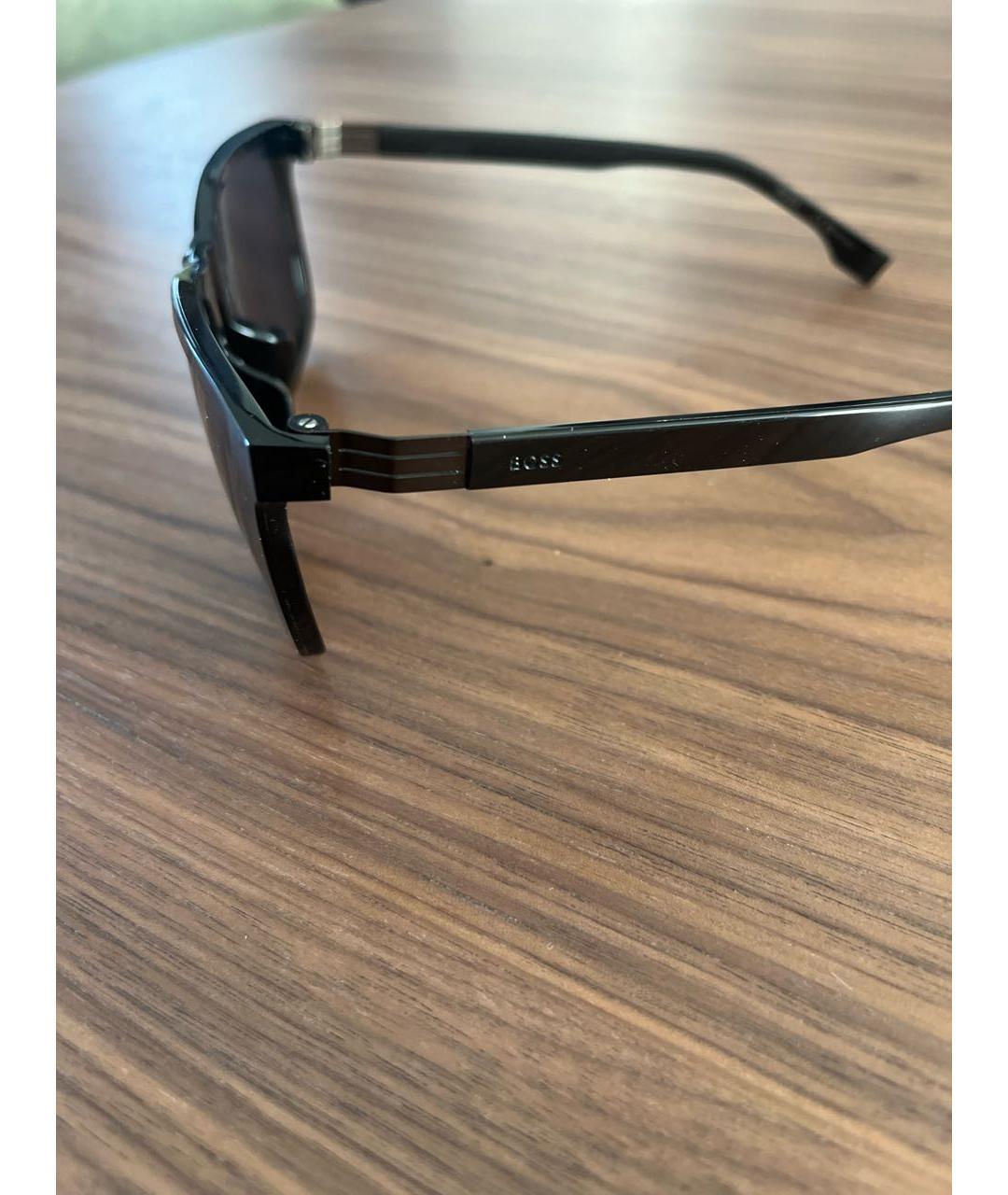 HUGO Черные пластиковые солнцезащитные очки, фото 5