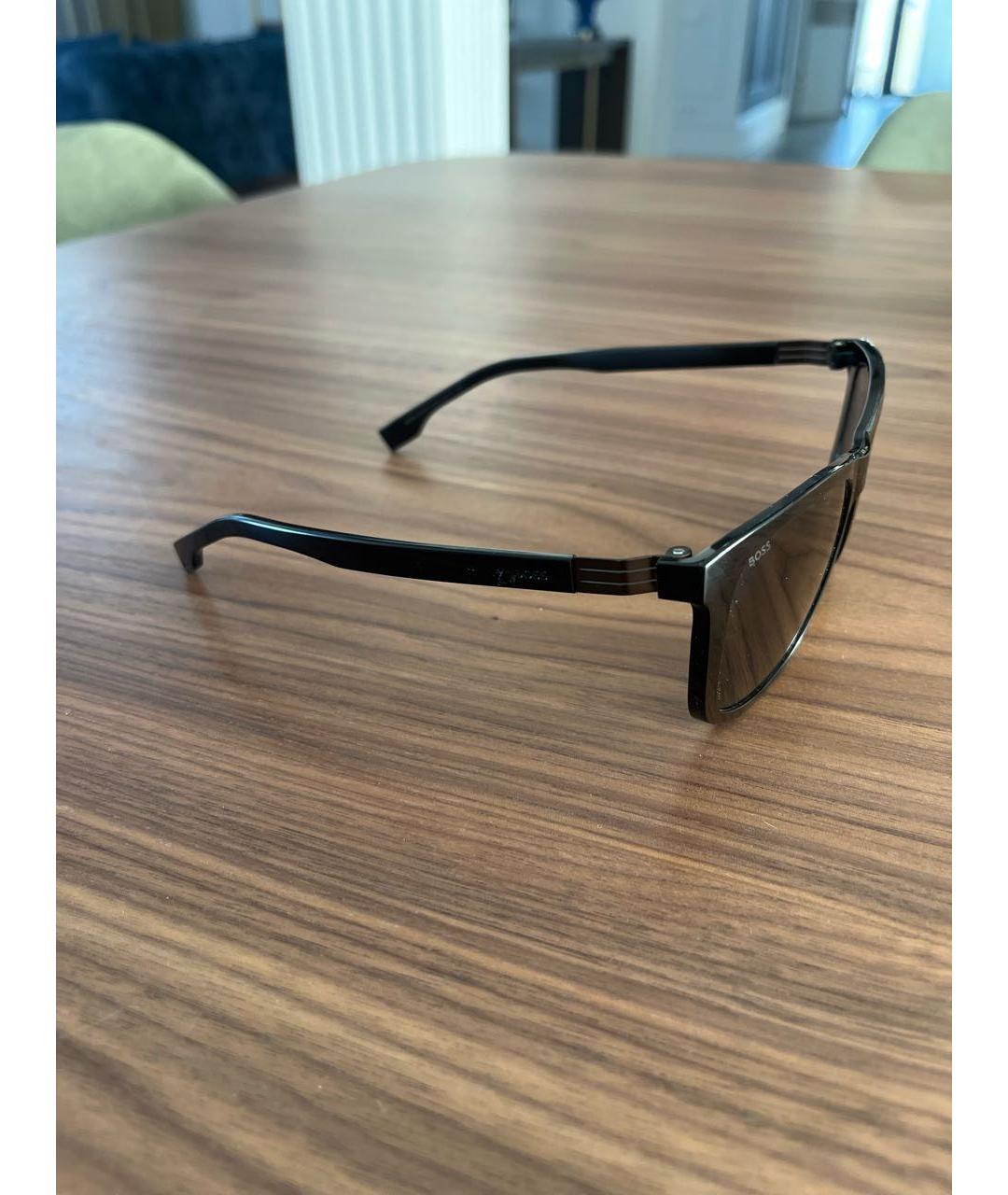 HUGO Черные пластиковые солнцезащитные очки, фото 2