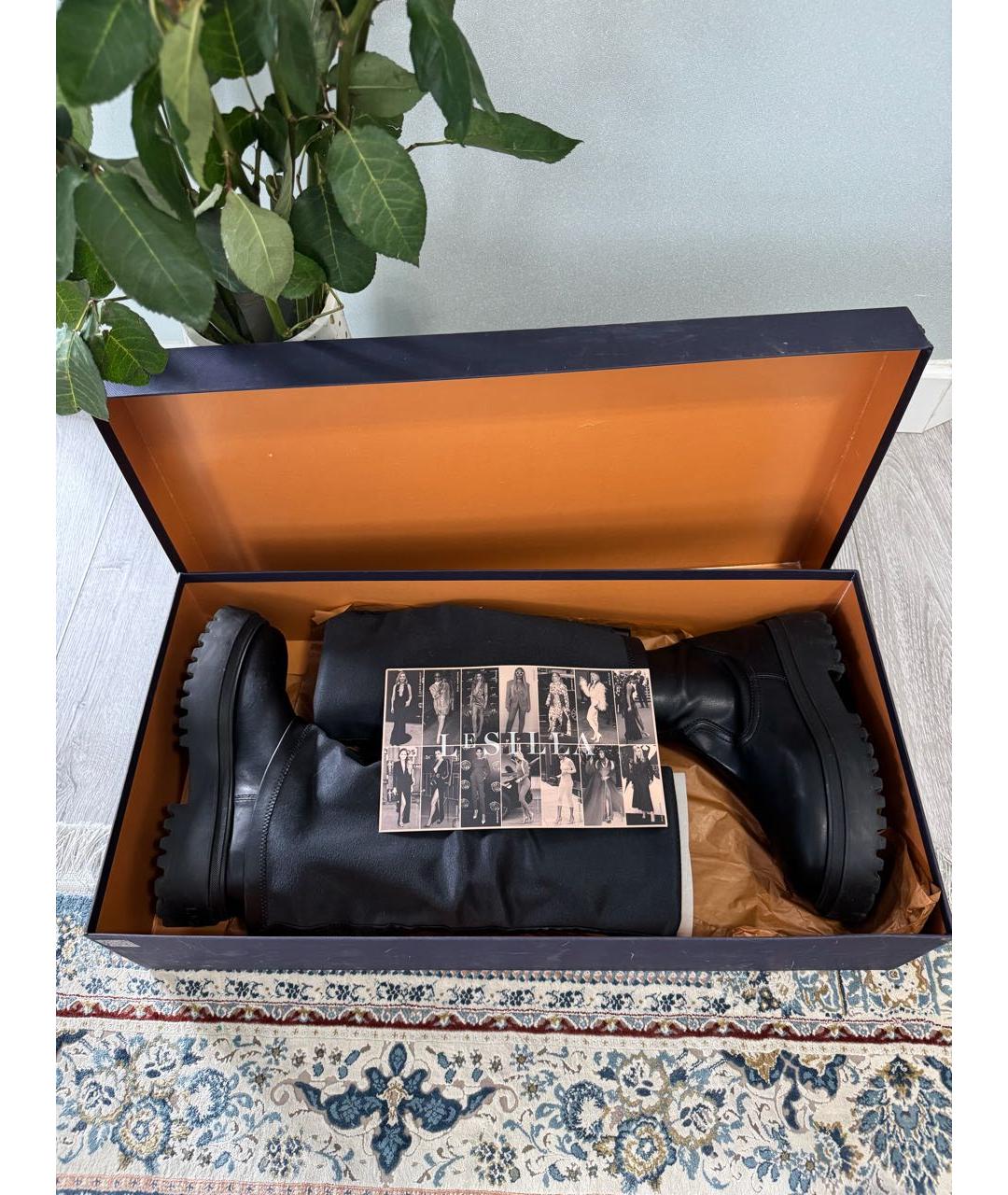 LE SILLA Черные кожаные ботфорты, фото 3