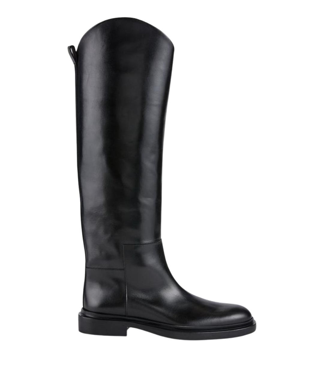 JIL SANDER Черные кожаные сапоги, фото 1