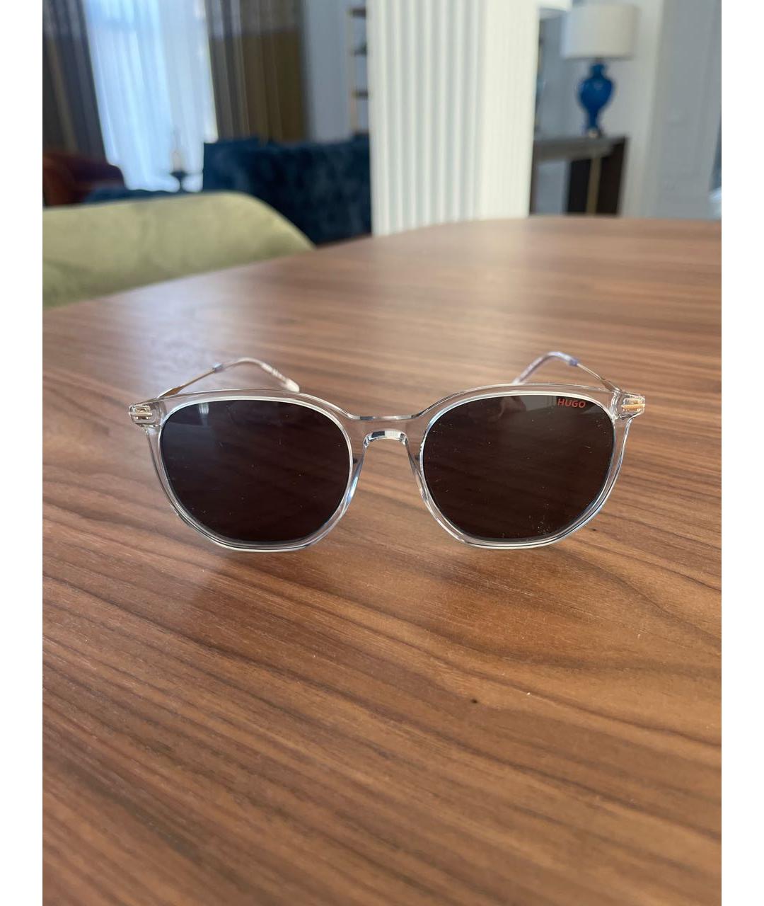 HUGO Белые пластиковые солнцезащитные очки, фото 9