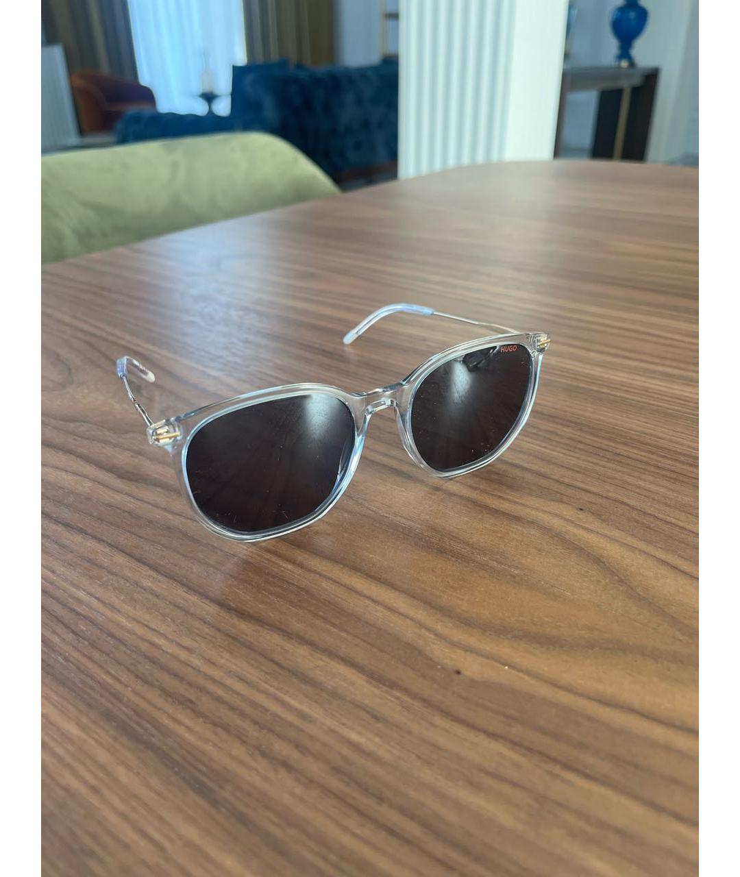 HUGO Белые пластиковые солнцезащитные очки, фото 7