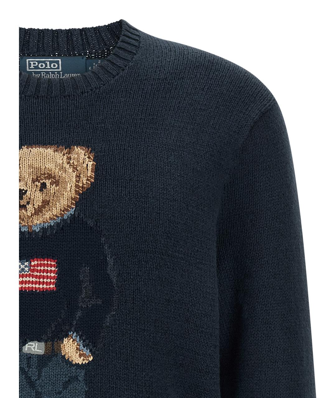 POLO RALPH LAUREN Синий хлопковый джемпер / свитер, фото 3