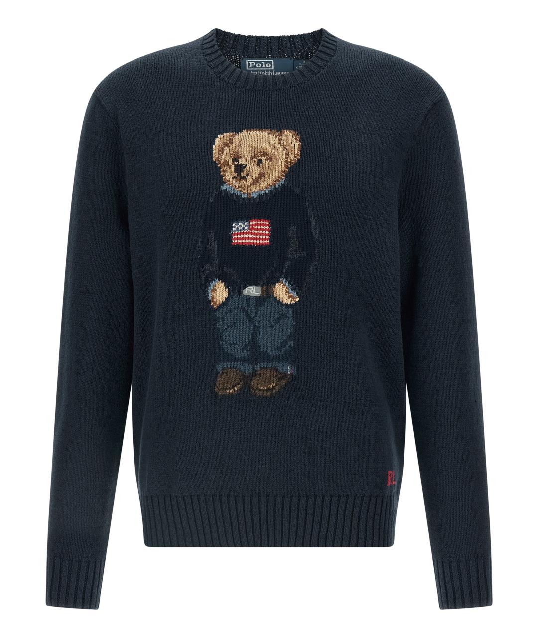 POLO RALPH LAUREN Синий хлопковый джемпер / свитер, фото 1