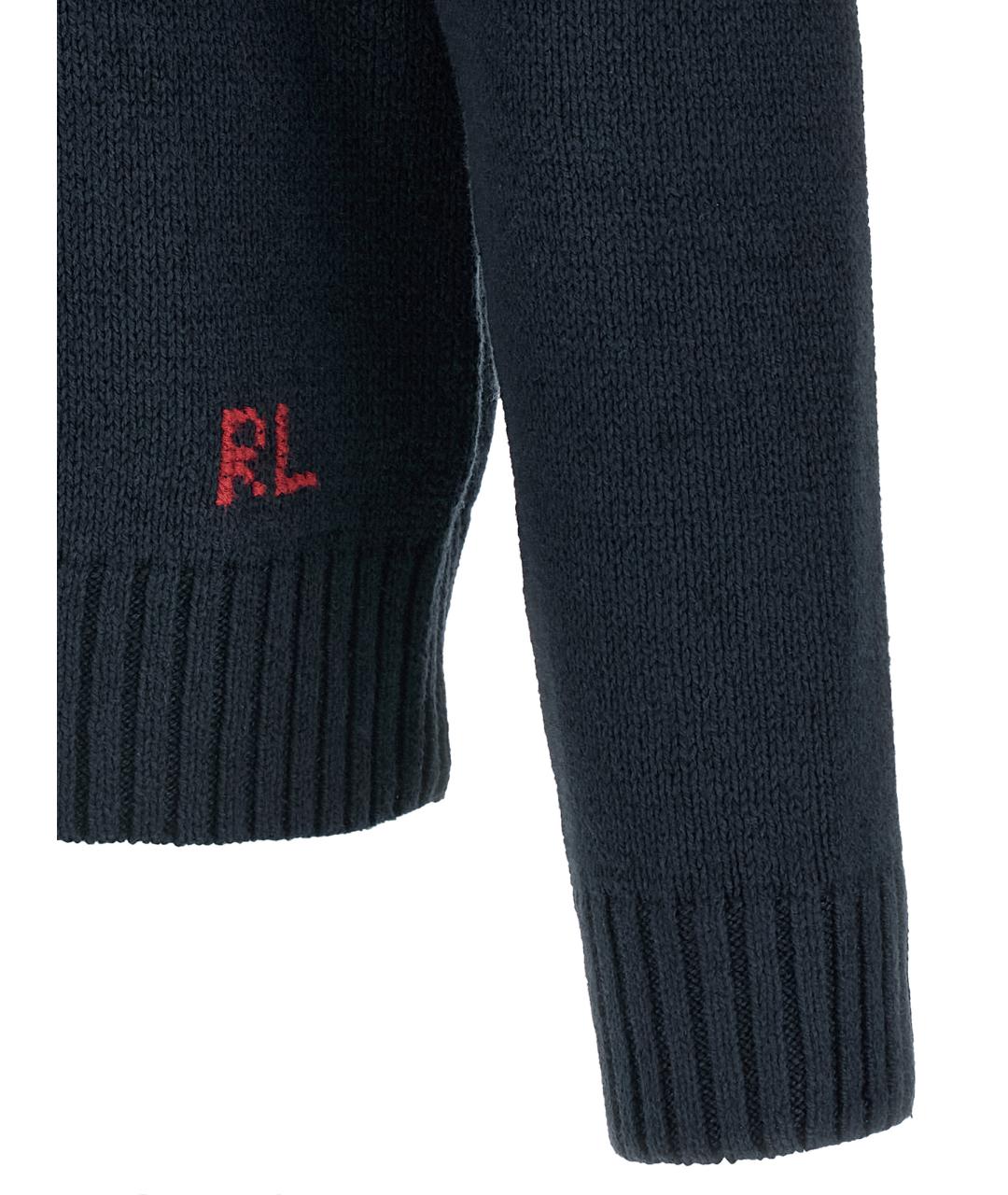 POLO RALPH LAUREN Синий хлопковый джемпер / свитер, фото 4