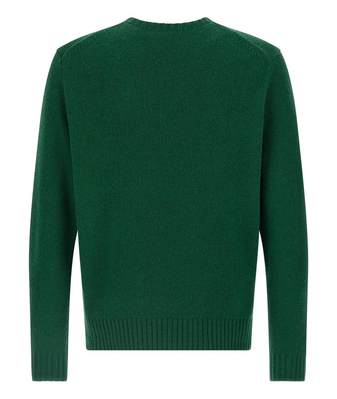 POLO RALPH LAUREN Зеленый шерстяной джемпер / свитер, фото 2