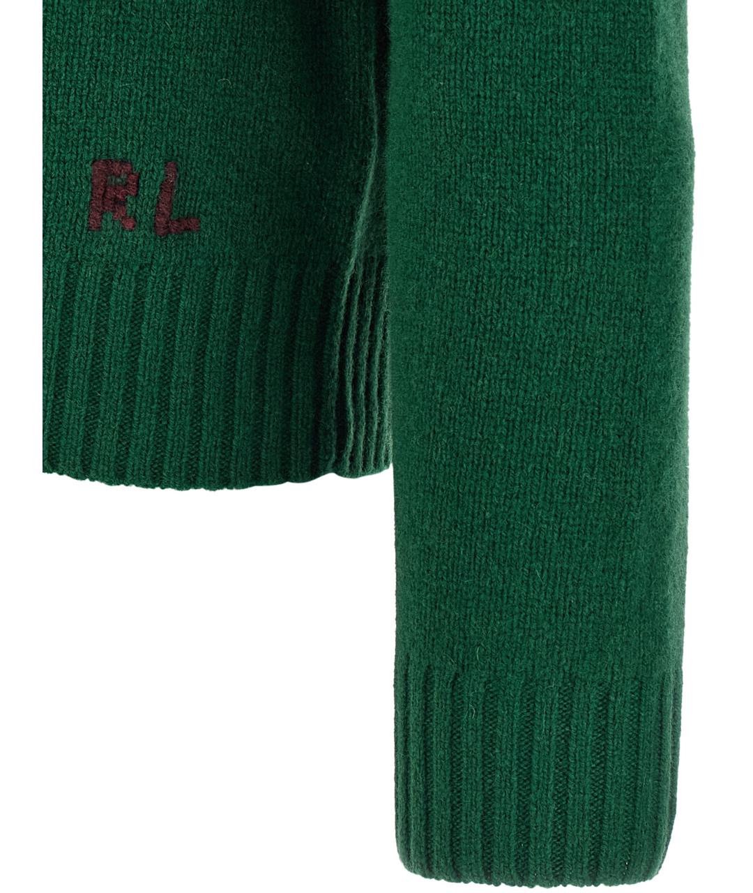 POLO RALPH LAUREN Зеленый шерстяной джемпер / свитер, фото 4