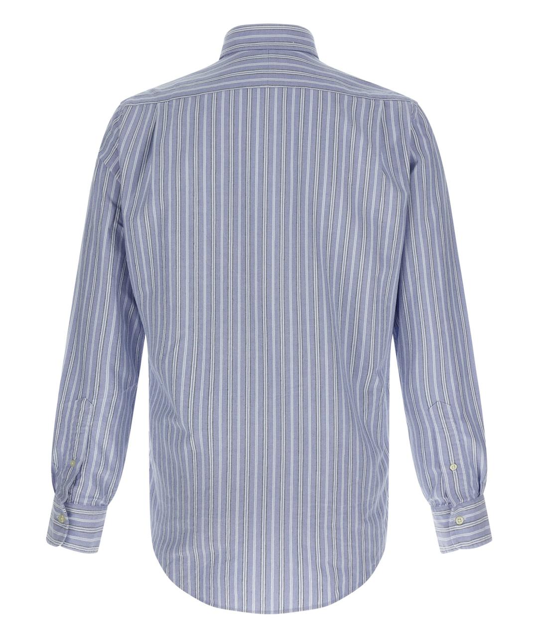 POLO RALPH LAUREN Голубая хлопковая кэжуал рубашка, фото 2