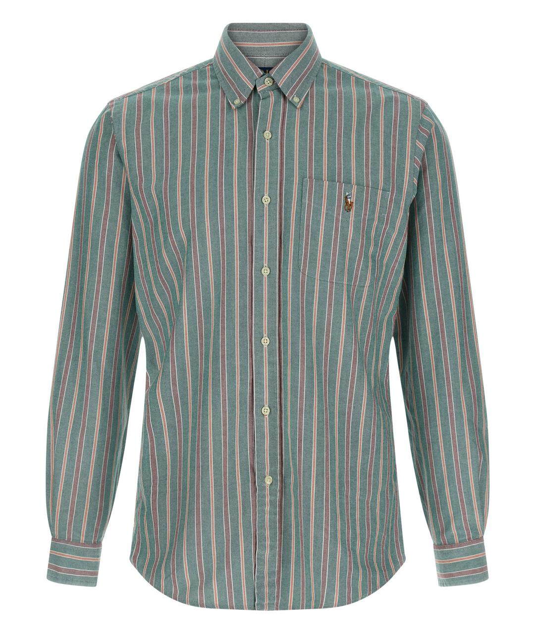 POLO RALPH LAUREN Зеленая хлопковая кэжуал рубашка, фото 1