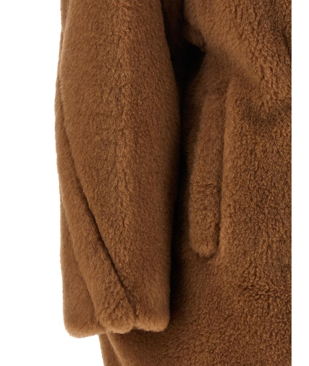MAX MARA Коричневая шерстяная шуба, фото 4