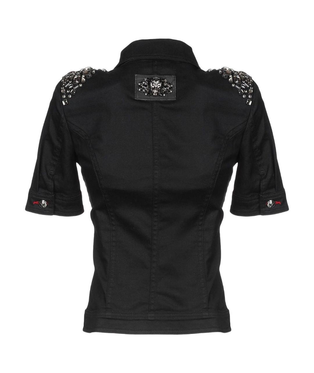 PHILIPP PLEIN Черный деним жакет/пиджак, фото 2