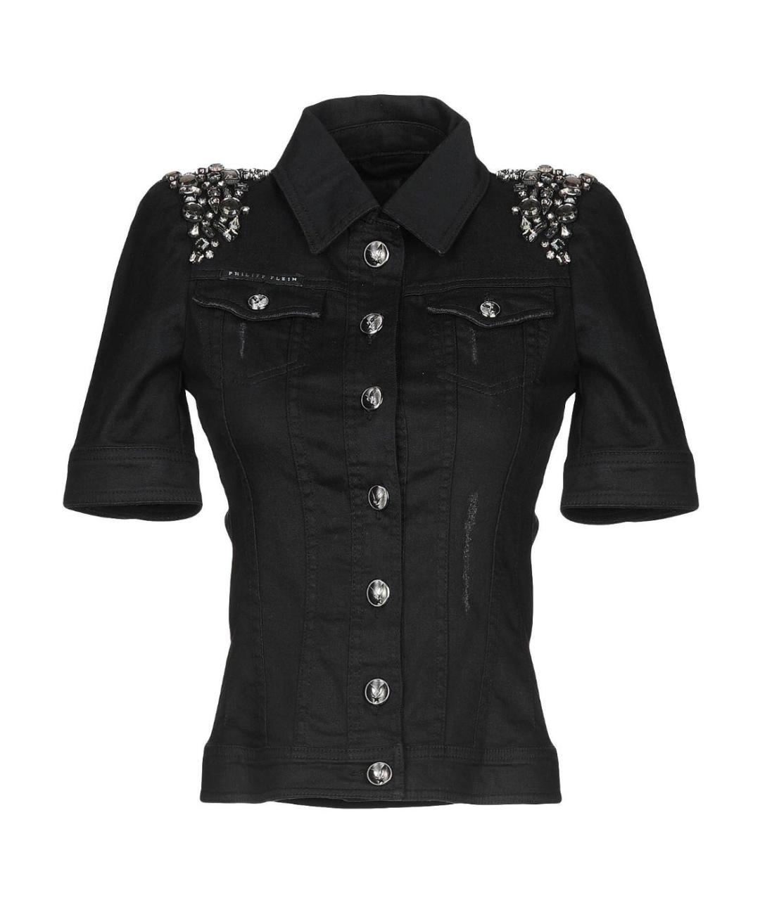PHILIPP PLEIN Черный деним жакет/пиджак, фото 1