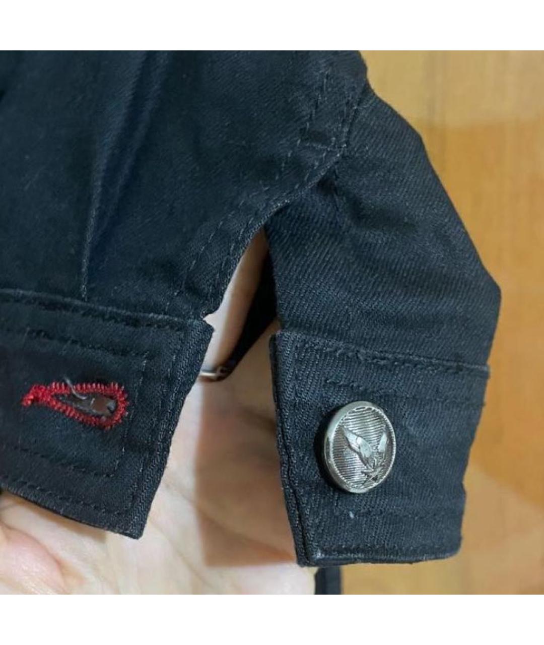 PHILIPP PLEIN Черный деним жакет/пиджак, фото 4