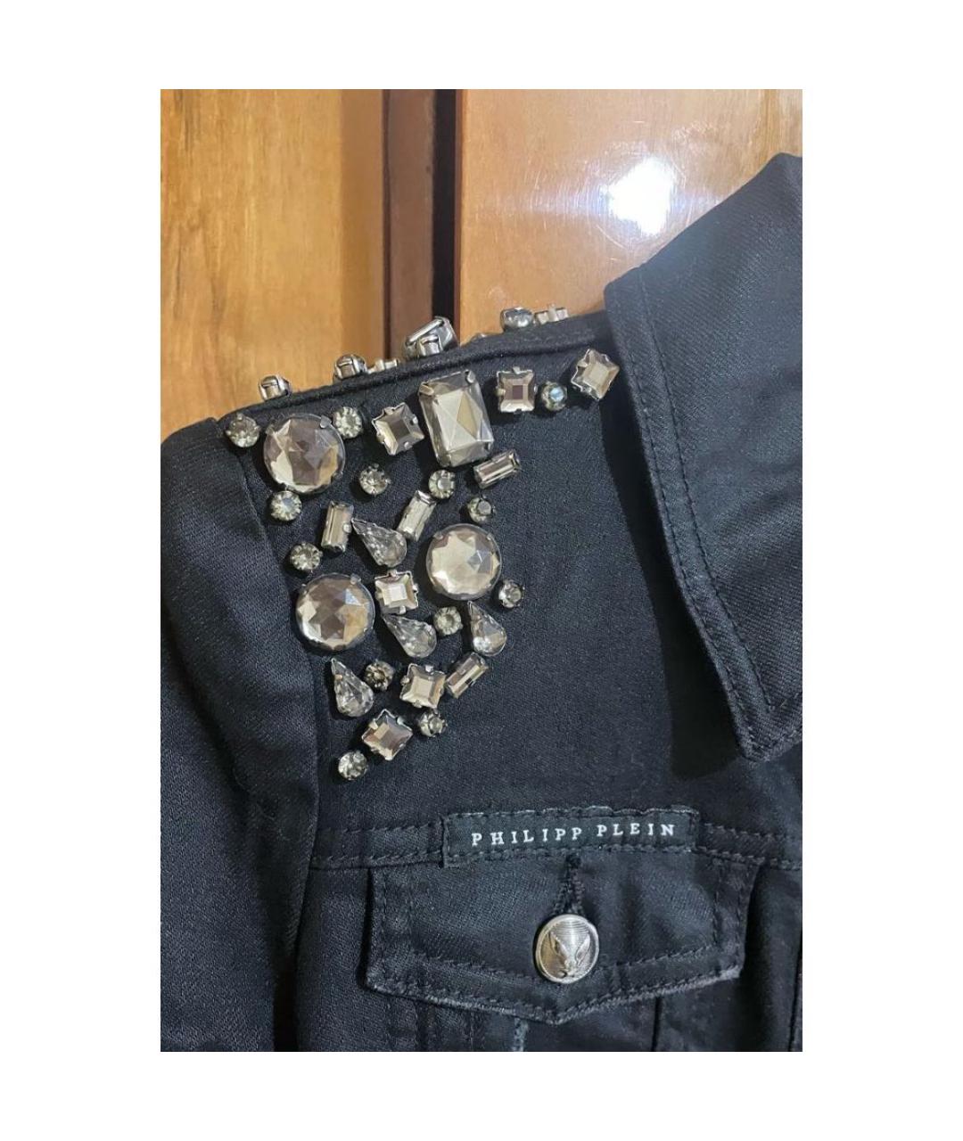 PHILIPP PLEIN Черный деним жакет/пиджак, фото 7