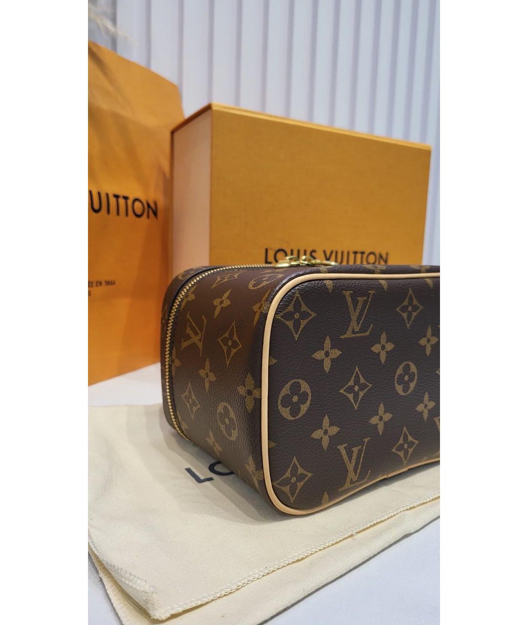 LOUIS VUITTON Коричневая косметичка, фото 3