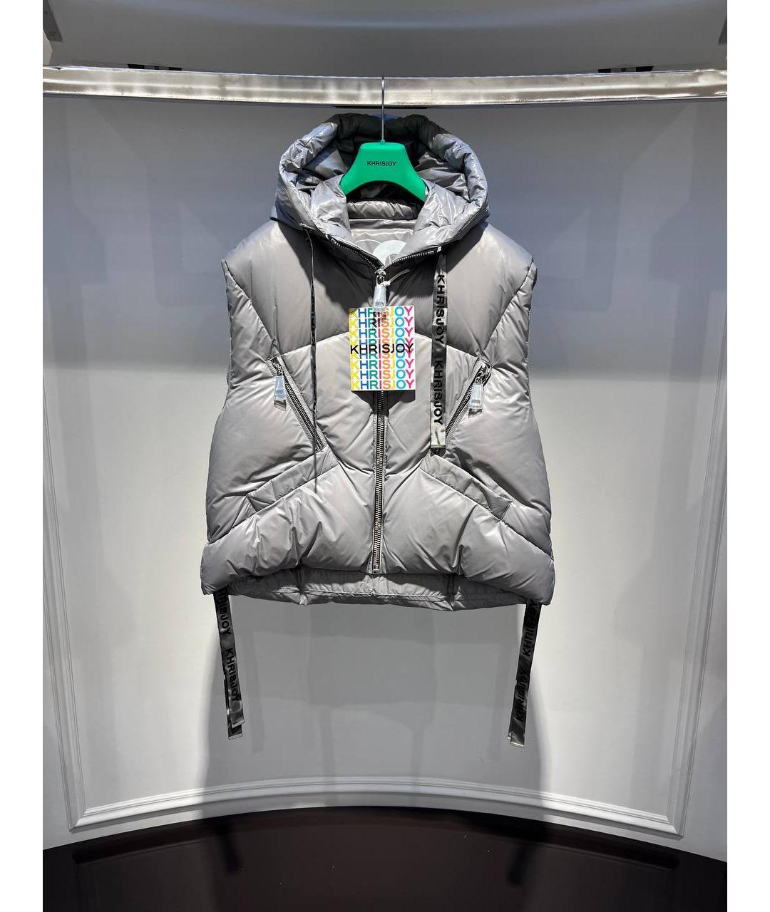 KHRISJOY Серый полиэстеровый жилет, фото 2