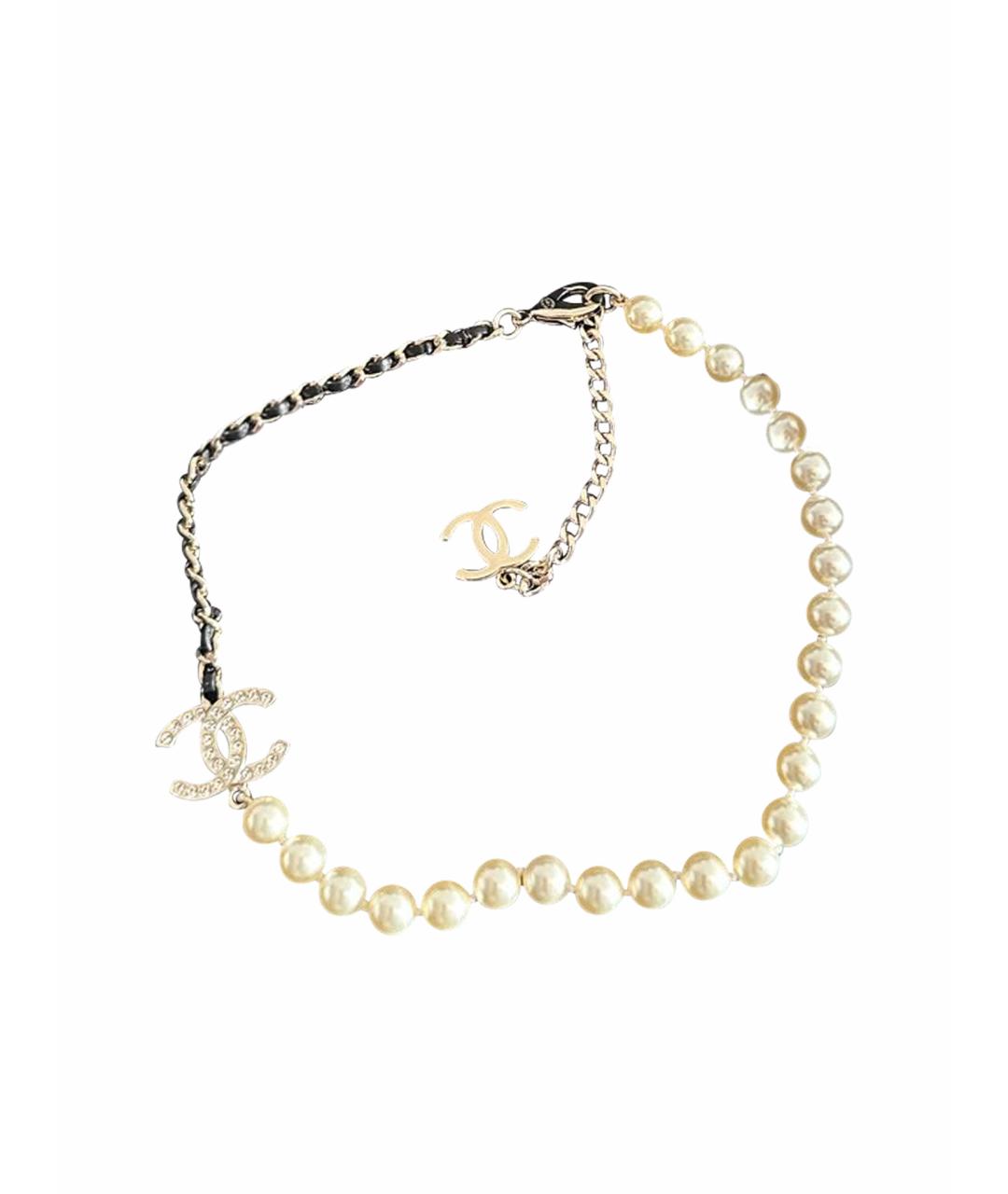 CHANEL Белый жемчужный чокер, фото 1