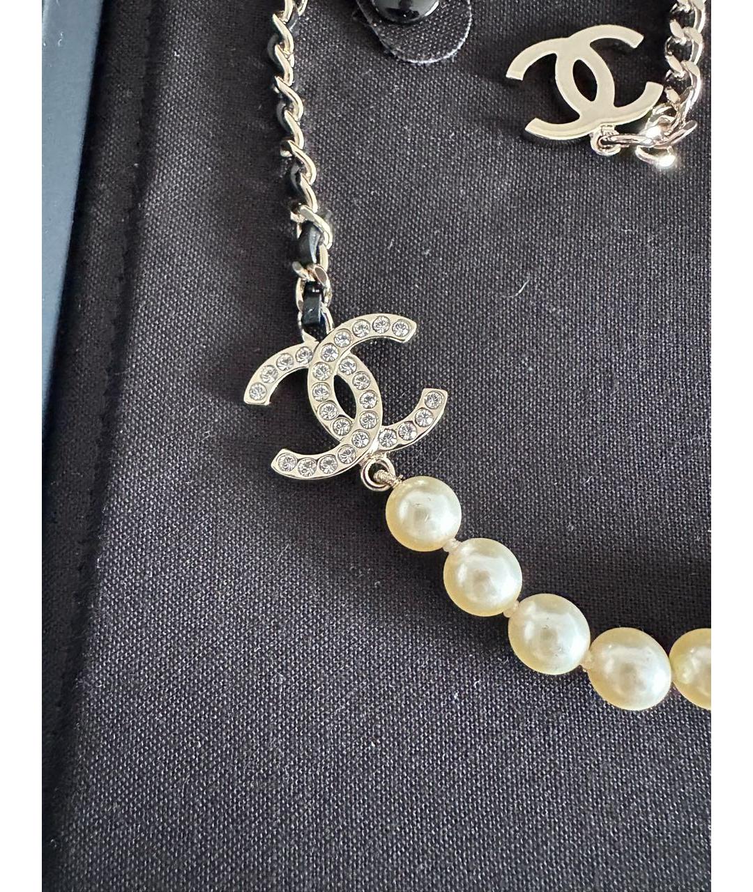 CHANEL Белый жемчужный чокер, фото 3