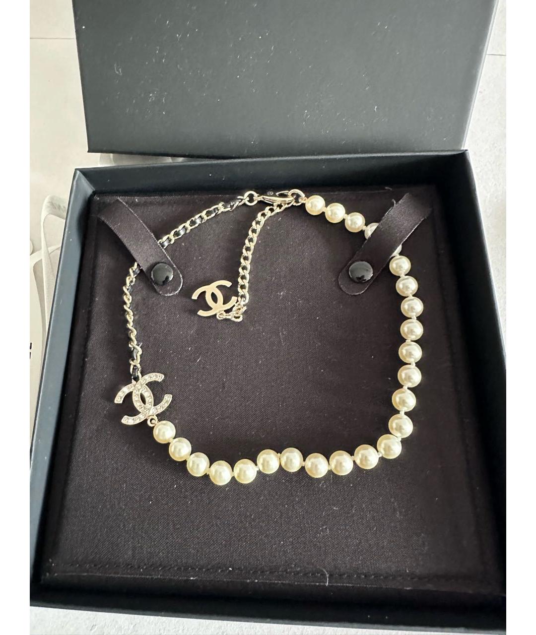 CHANEL Белый жемчужный чокер, фото 2
