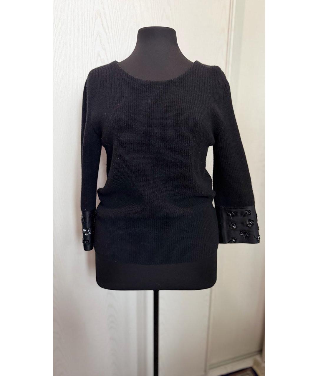 CHRISTIAN DIOR Черный шерстяной джемпер / свитер, фото 6