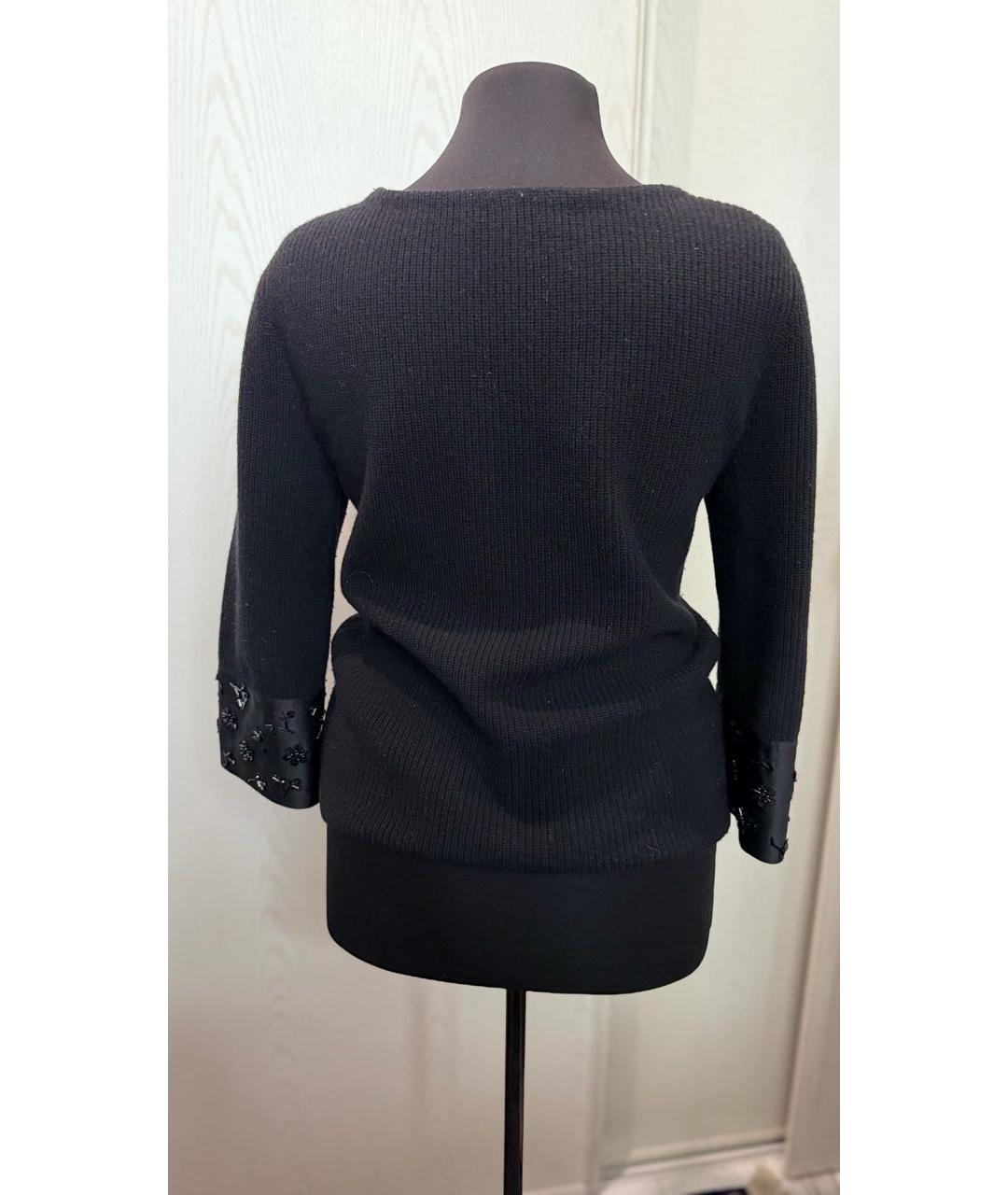 CHRISTIAN DIOR Черный шерстяной джемпер / свитер, фото 2