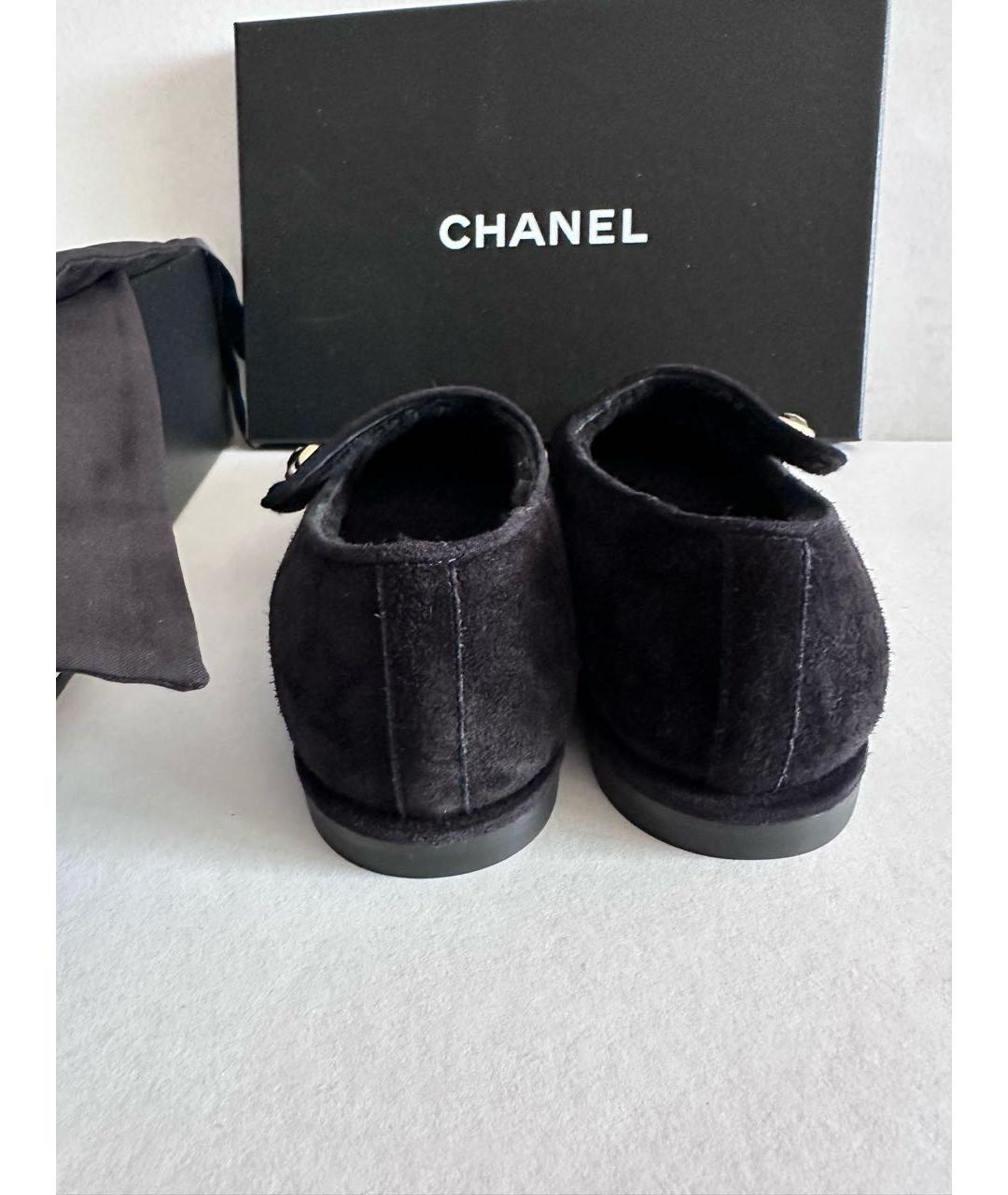CHANEL Черные замшевые балетки, фото 3