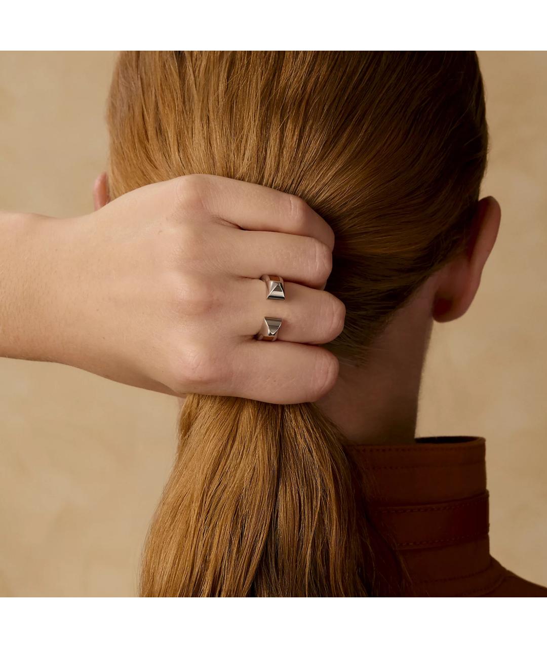 HERMES Серебряное металлическое кольцо, фото 2