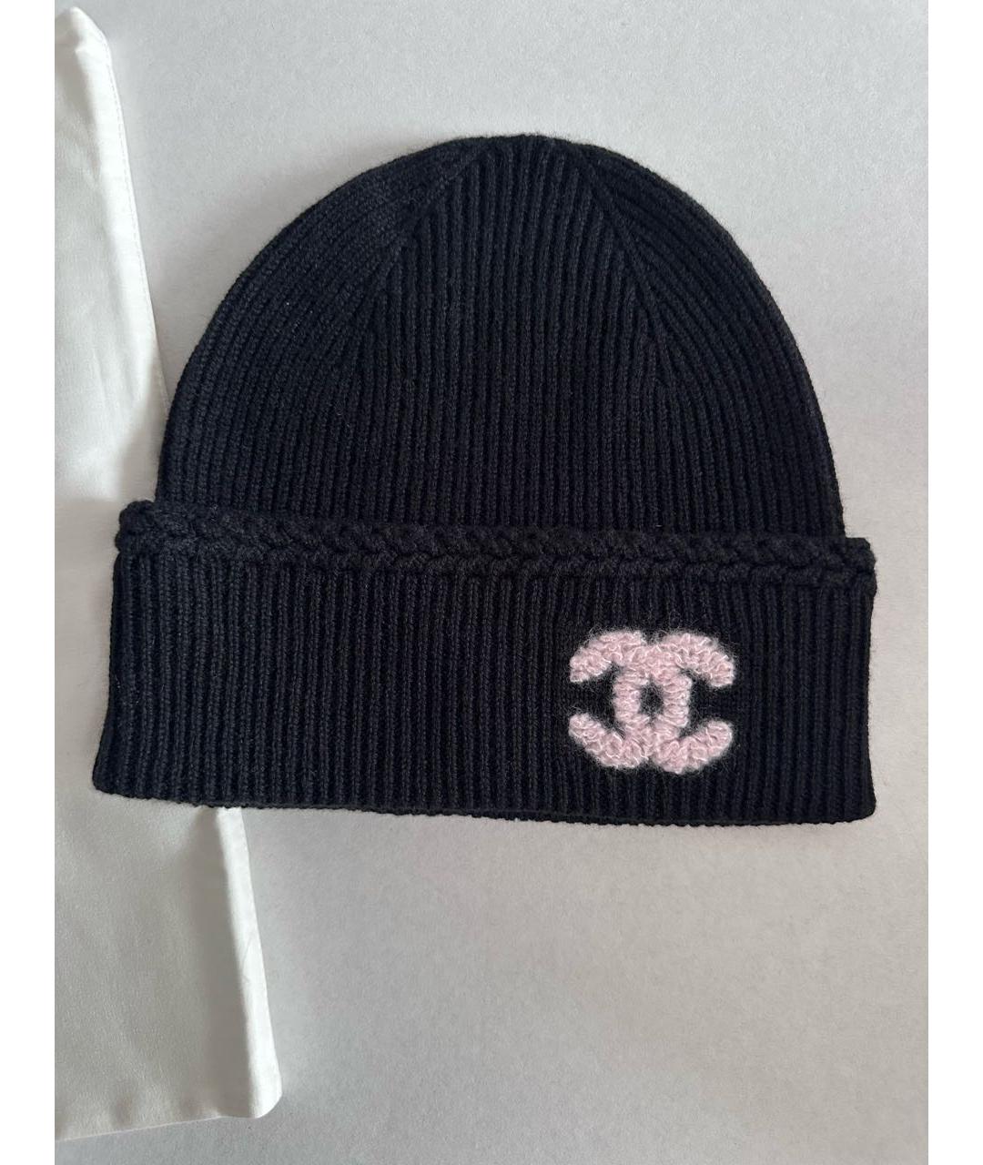 CHANEL Черная кашемировая шапка, фото 4