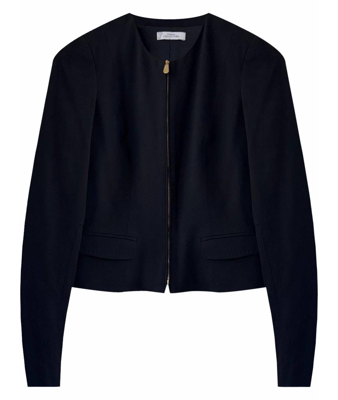 VERSACE COLLECTION Черный хлопковый жакет/пиджак, фото 1