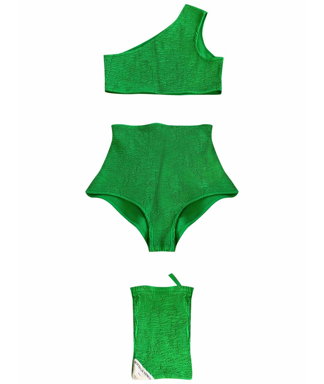 BOTTEGA VENETA Зеленый полиамидовый купальник, фото 6