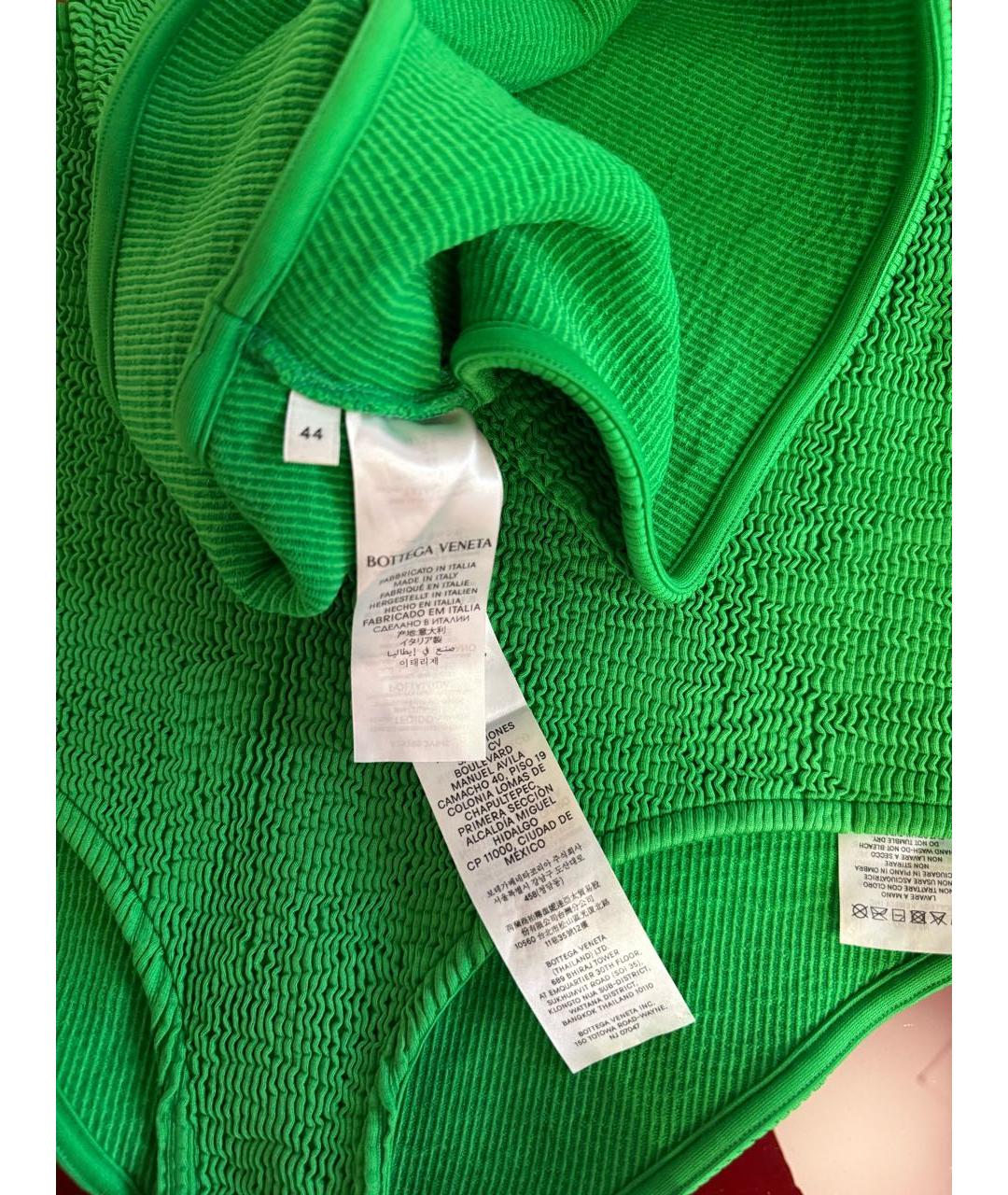 BOTTEGA VENETA Зеленый полиамидовый купальник, фото 2