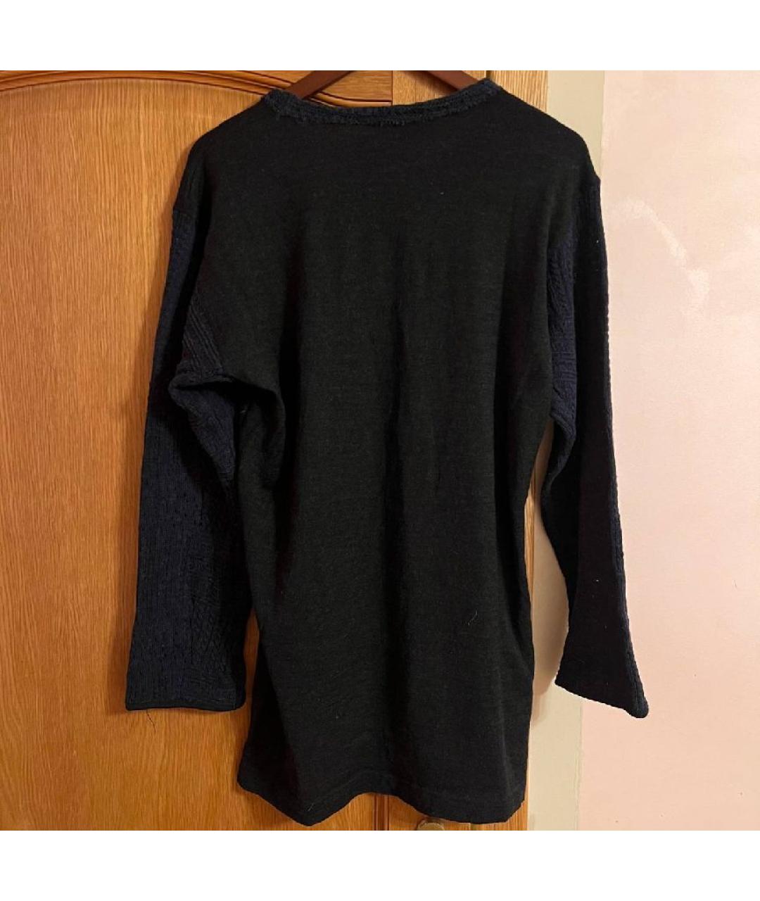 YOHJI YAMAMOTO Антрацитовый шерстяной джемпер / свитер, фото 2