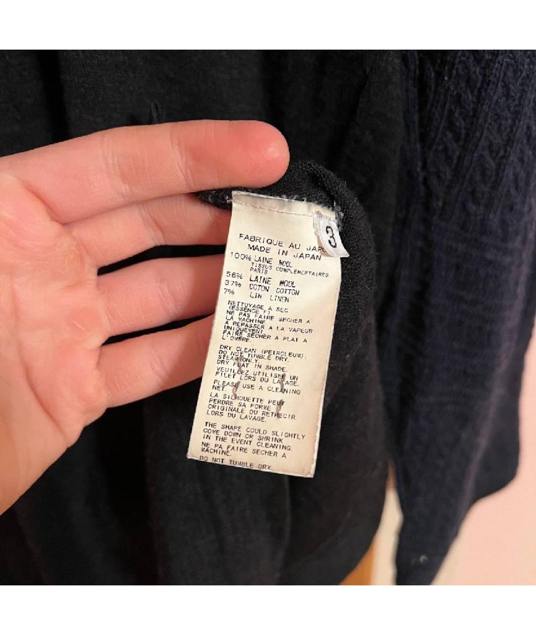 YOHJI YAMAMOTO Антрацитовый шерстяной джемпер / свитер, фото 6