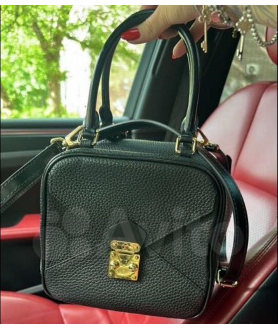 LOUIS VUITTON Черная кожаная сумка через плечо, фото 2