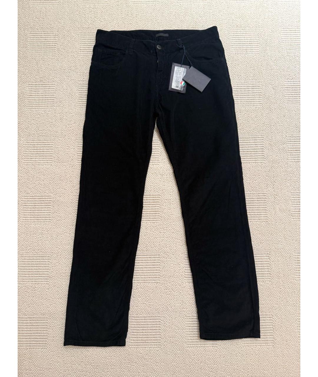 PRADA Черные хлопковые прямые джинсы, фото 5