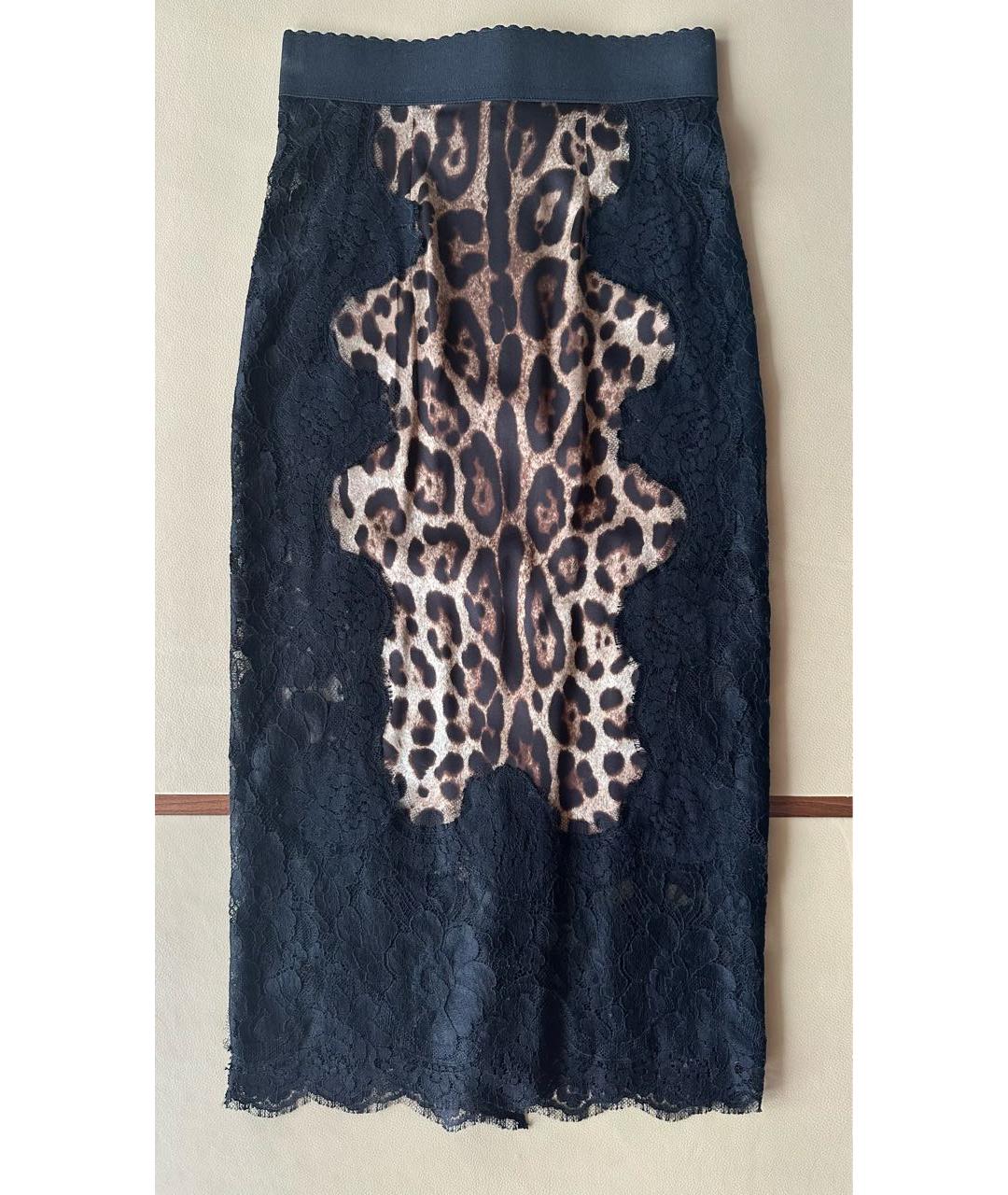 DOLCE&GABBANA Черная юбка миди, фото 8