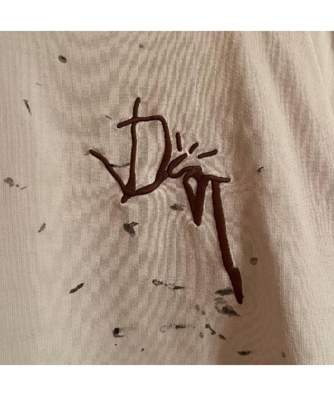 CHRISTIAN DIOR Белая хлопковая футболка, фото 5