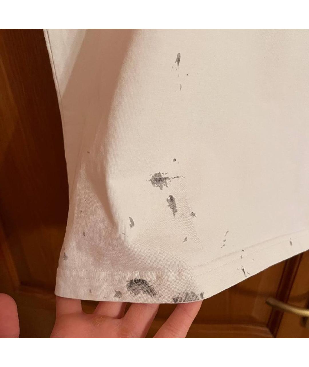 CHRISTIAN DIOR Белая хлопковая футболка, фото 4